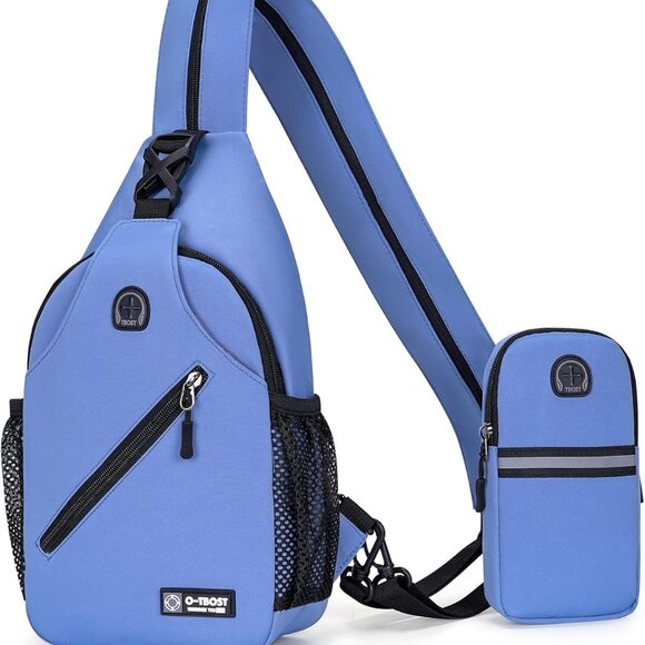 Compact Personal Travel Bag: Waterproof Sling Backpack & Detachable Phone Pocket - Picture 1 of 7